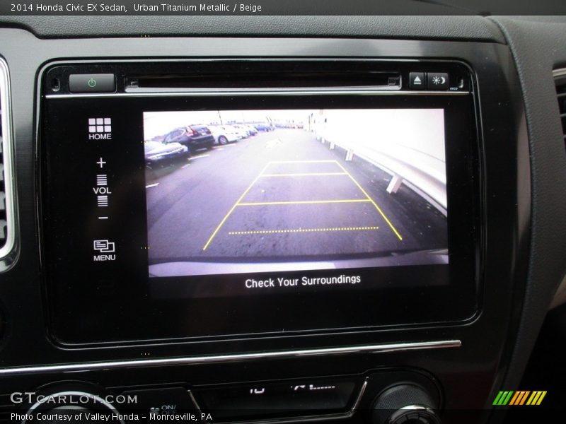 Urban Titanium Metallic / Beige 2014 Honda Civic EX Sedan