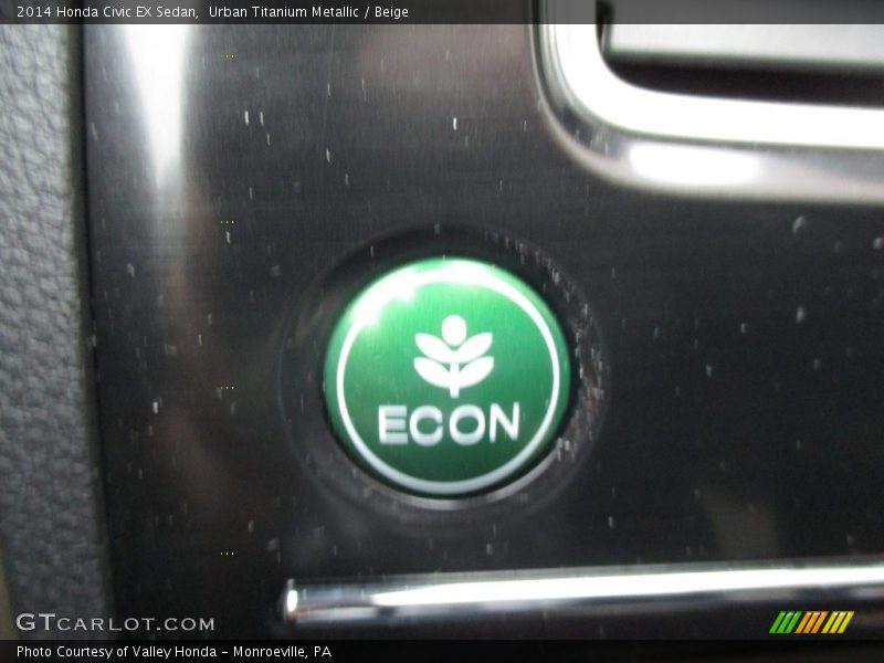 Urban Titanium Metallic / Beige 2014 Honda Civic EX Sedan