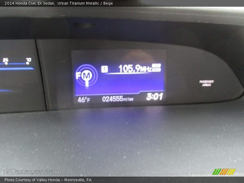 Urban Titanium Metallic / Beige 2014 Honda Civic EX Sedan