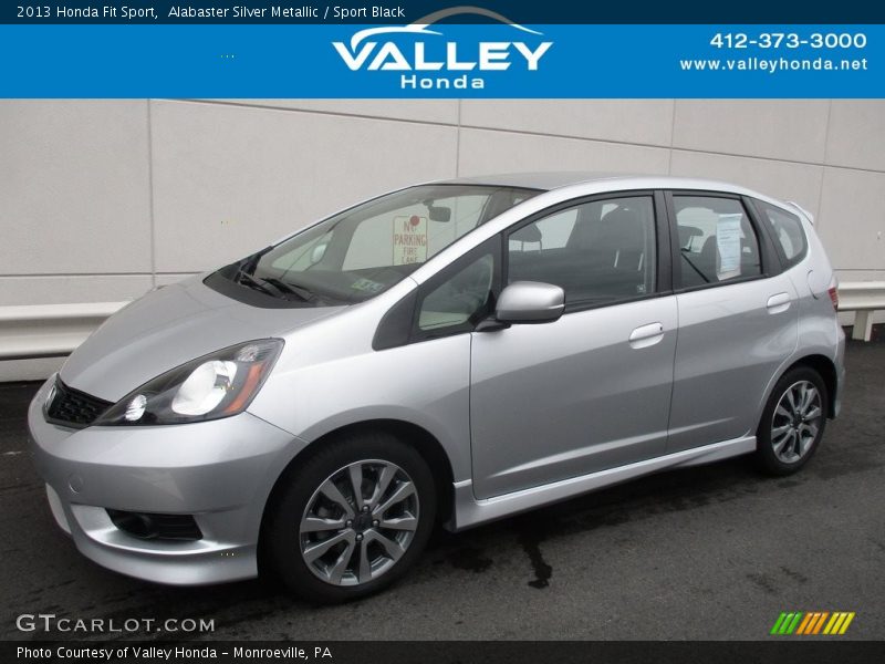 Alabaster Silver Metallic / Sport Black 2013 Honda Fit Sport