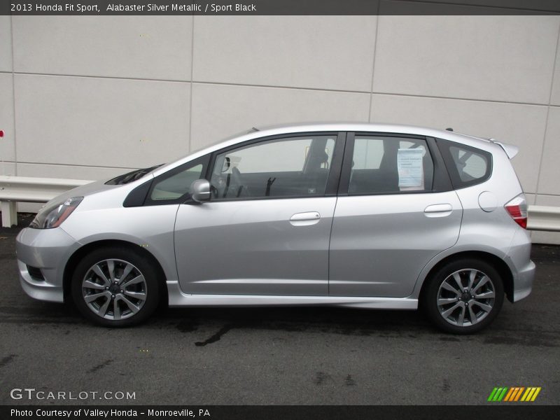 Alabaster Silver Metallic / Sport Black 2013 Honda Fit Sport