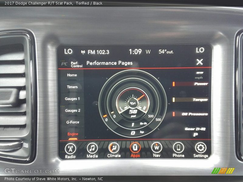 Controls of 2017 Challenger R/T Scat Pack