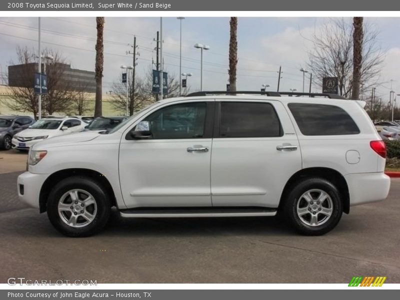 Super White / Sand Beige 2008 Toyota Sequoia Limited
