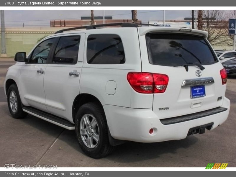 Super White / Sand Beige 2008 Toyota Sequoia Limited