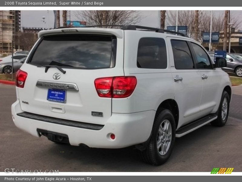 Super White / Sand Beige 2008 Toyota Sequoia Limited