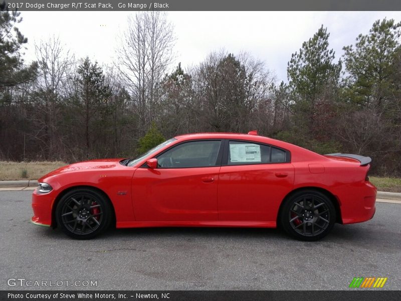 Go Mango / Black 2017 Dodge Charger R/T Scat Pack