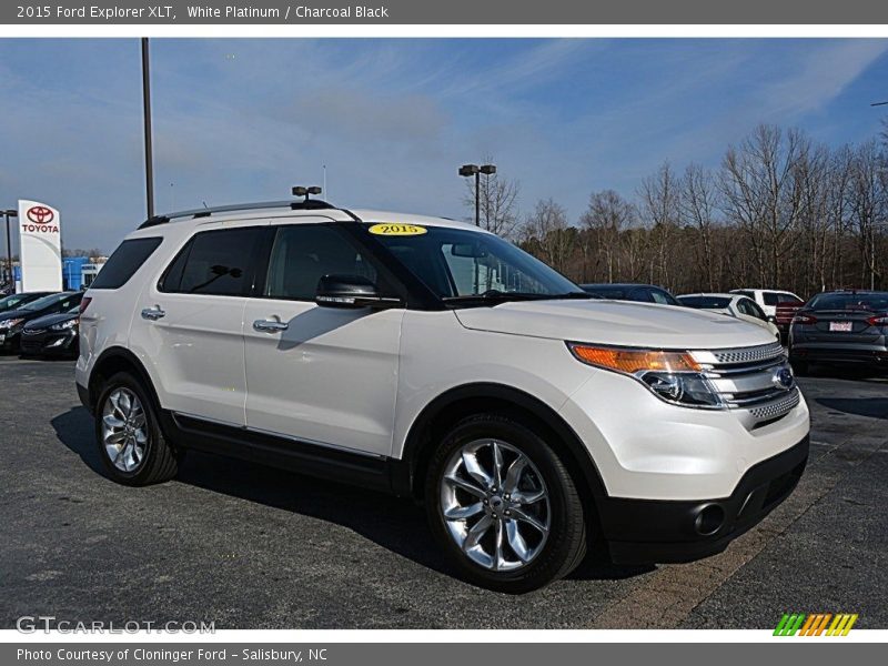 White Platinum / Charcoal Black 2015 Ford Explorer XLT