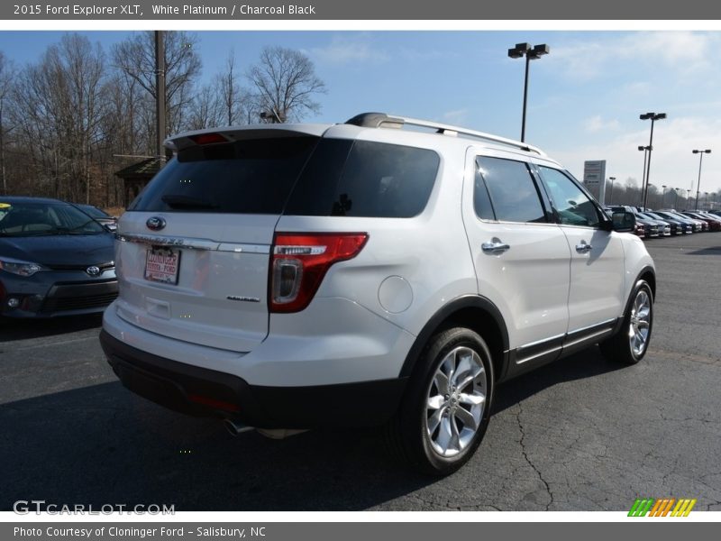 White Platinum / Charcoal Black 2015 Ford Explorer XLT