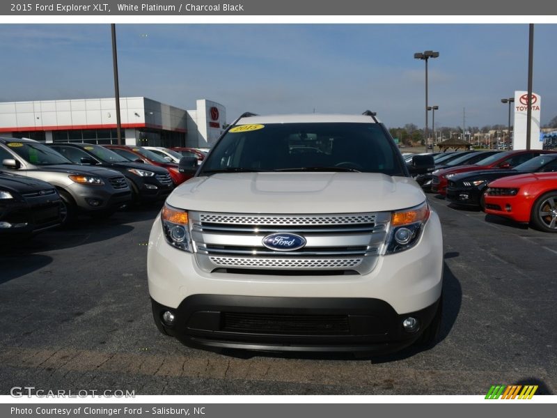 White Platinum / Charcoal Black 2015 Ford Explorer XLT