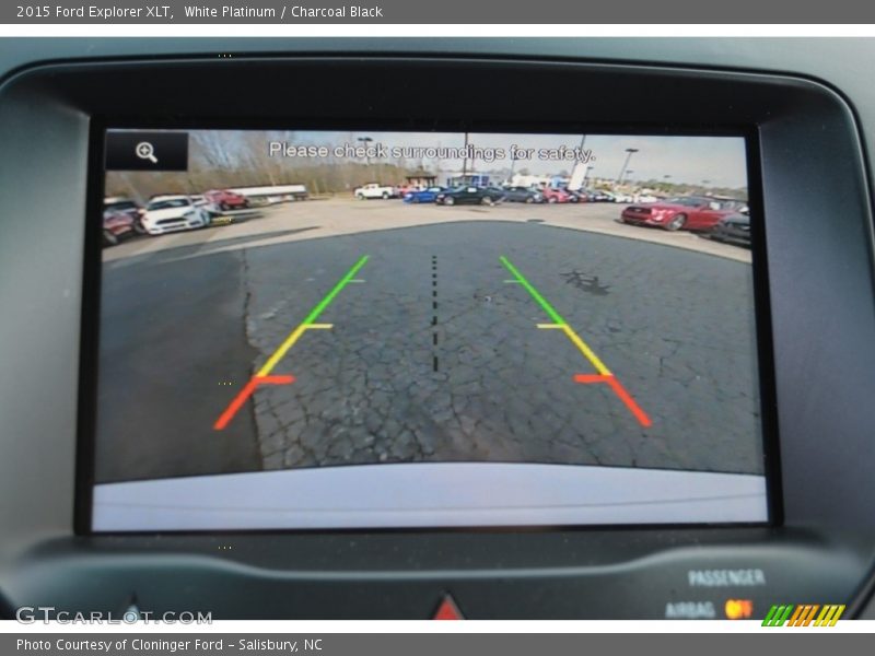 White Platinum / Charcoal Black 2015 Ford Explorer XLT