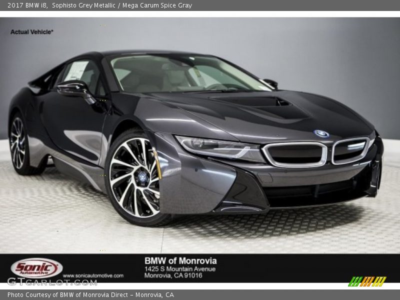 Sophisto Grey Metallic / Mega Carum Spice Gray 2017 BMW i8