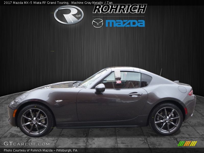 Machine Gray Metallic / Tan 2017 Mazda MX-5 Miata RF Grand Touring