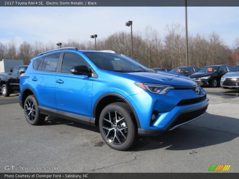 Electric Storm Metallic / Black 2017 Toyota RAV4 SE