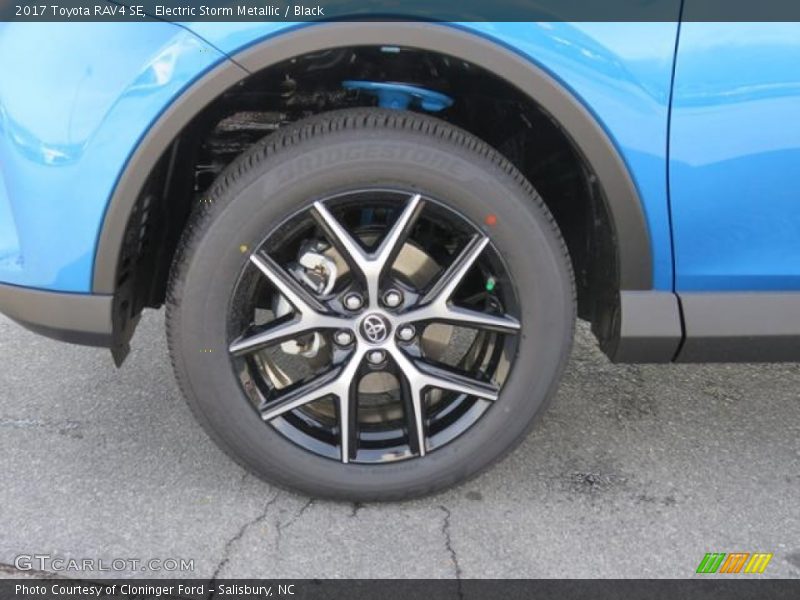 Electric Storm Metallic / Black 2017 Toyota RAV4 SE