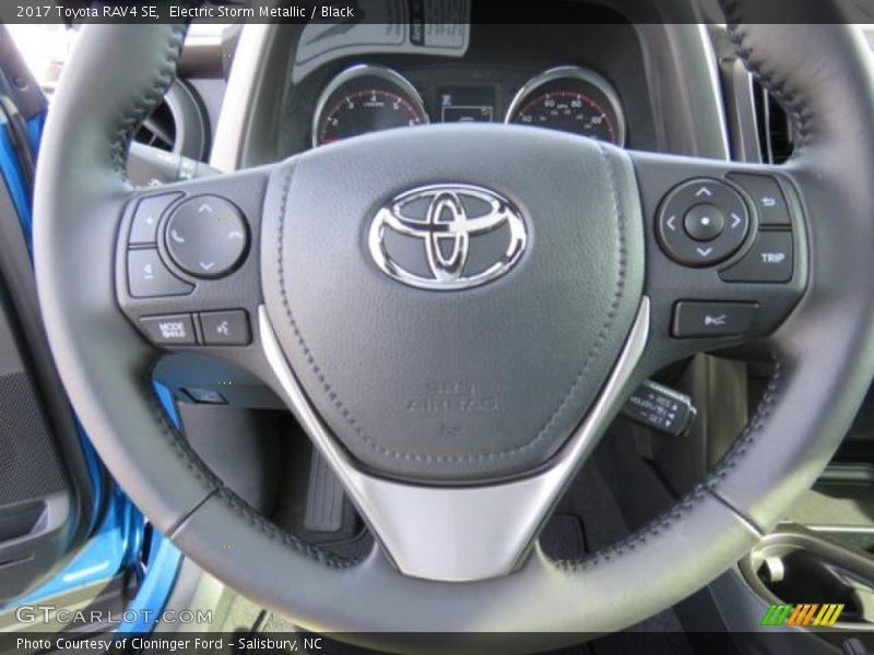 Electric Storm Metallic / Black 2017 Toyota RAV4 SE