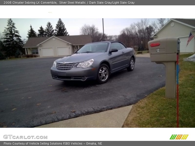 Silver Steel Metallic / Dark Slate Gray/Light Slate Gray 2008 Chrysler Sebring LX Convertible