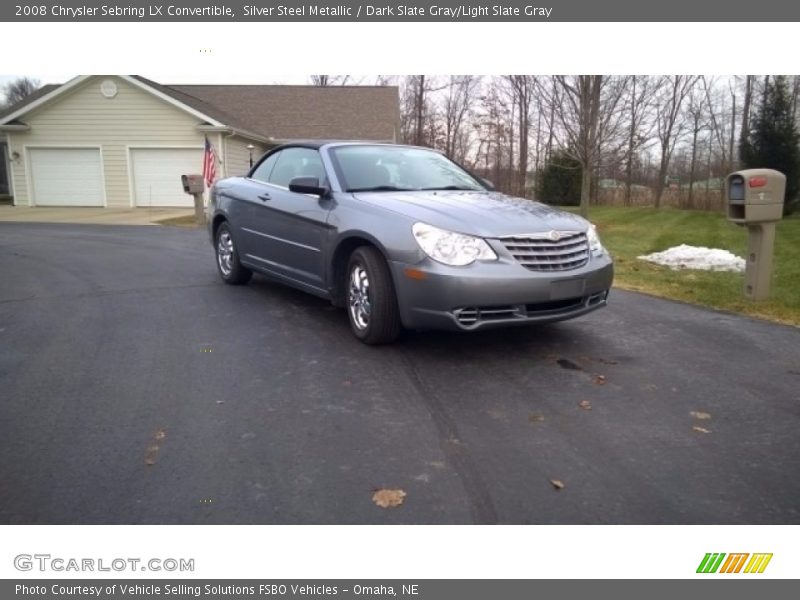 Silver Steel Metallic / Dark Slate Gray/Light Slate Gray 2008 Chrysler Sebring LX Convertible