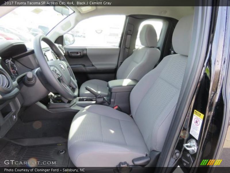  2017 Tacoma SR Access Cab 4x4 Cement Gray Interior