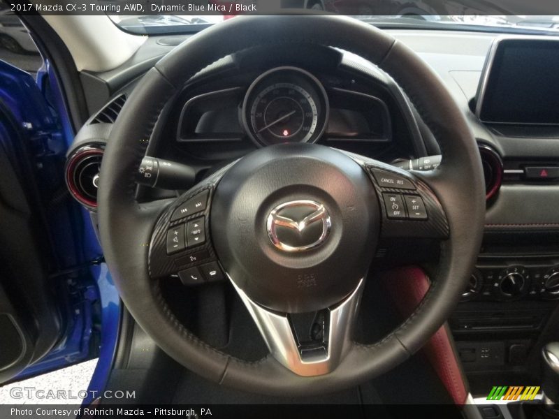 Dynamic Blue Mica / Black 2017 Mazda CX-3 Touring AWD