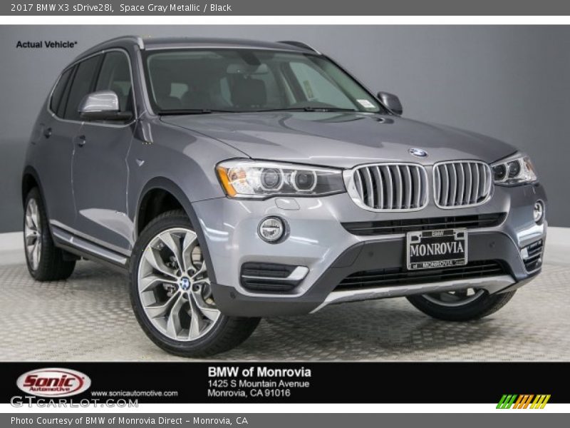 Space Gray Metallic / Black 2017 BMW X3 sDrive28i