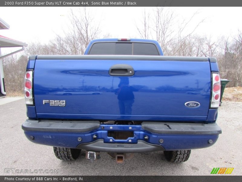 Sonic Blue Metallic / Black 2003 Ford F350 Super Duty XLT Crew Cab 4x4