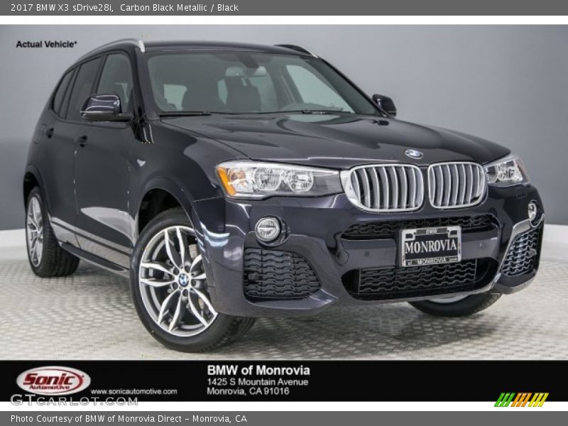 Carbon Black Metallic / Black 2017 BMW X3 sDrive28i