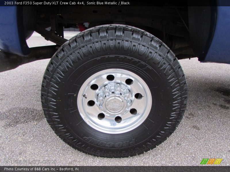 Sonic Blue Metallic / Black 2003 Ford F350 Super Duty XLT Crew Cab 4x4