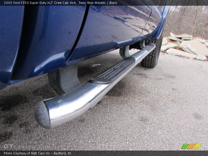 Sonic Blue Metallic / Black 2003 Ford F350 Super Duty XLT Crew Cab 4x4
