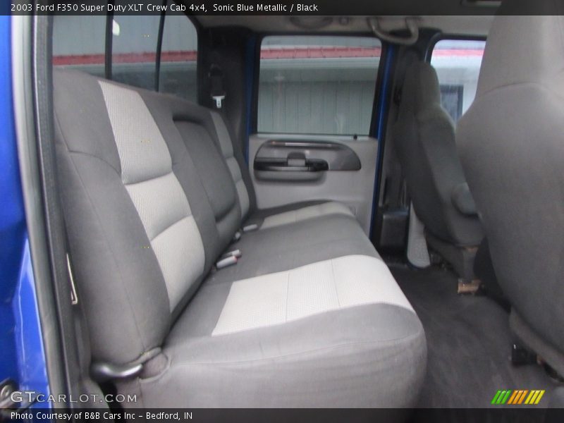 Sonic Blue Metallic / Black 2003 Ford F350 Super Duty XLT Crew Cab 4x4