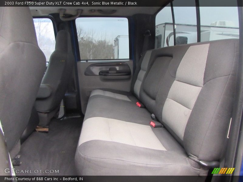Sonic Blue Metallic / Black 2003 Ford F350 Super Duty XLT Crew Cab 4x4