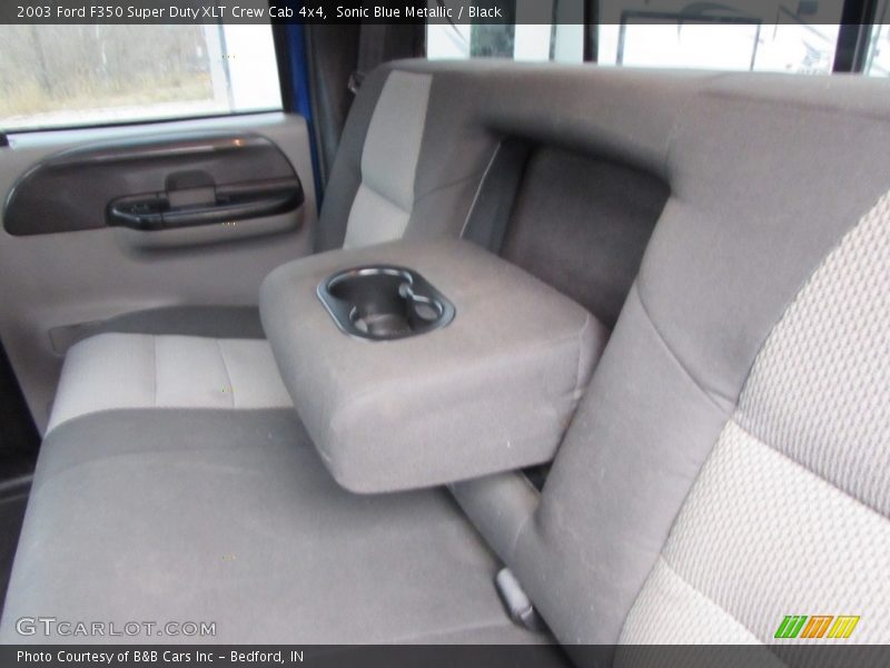 Sonic Blue Metallic / Black 2003 Ford F350 Super Duty XLT Crew Cab 4x4