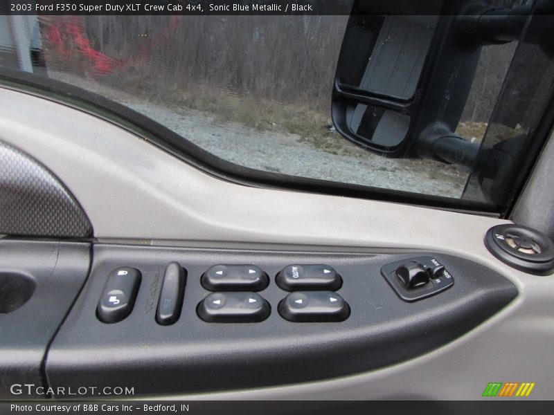 Sonic Blue Metallic / Black 2003 Ford F350 Super Duty XLT Crew Cab 4x4
