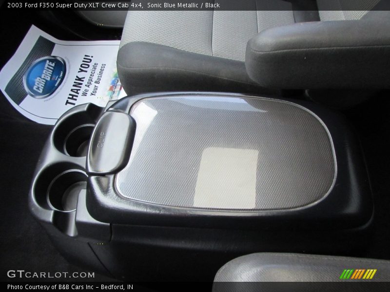 Sonic Blue Metallic / Black 2003 Ford F350 Super Duty XLT Crew Cab 4x4