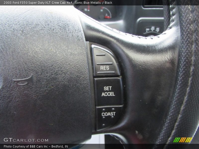 Sonic Blue Metallic / Black 2003 Ford F350 Super Duty XLT Crew Cab 4x4