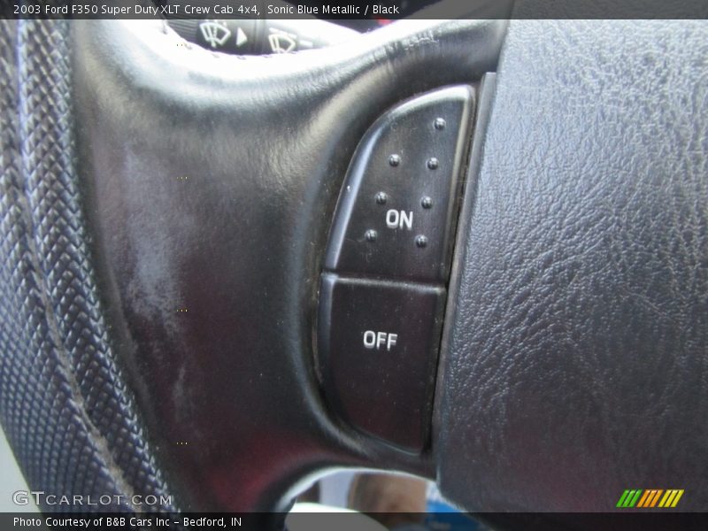 Sonic Blue Metallic / Black 2003 Ford F350 Super Duty XLT Crew Cab 4x4