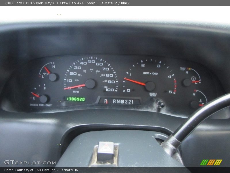 Sonic Blue Metallic / Black 2003 Ford F350 Super Duty XLT Crew Cab 4x4