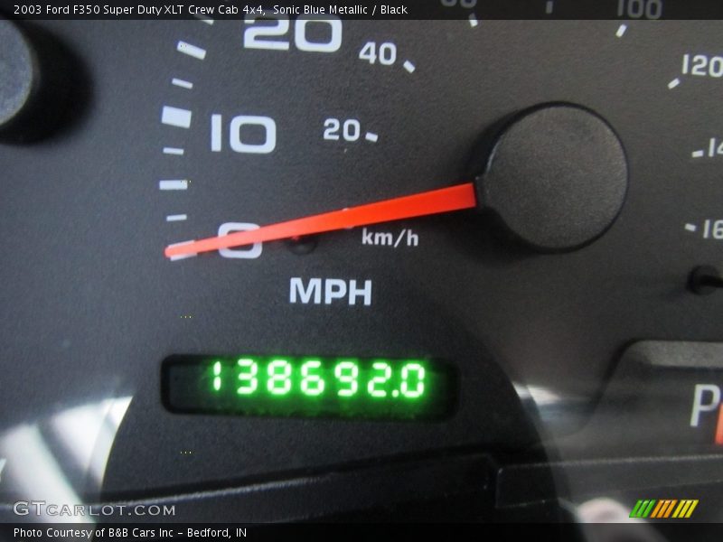 Sonic Blue Metallic / Black 2003 Ford F350 Super Duty XLT Crew Cab 4x4