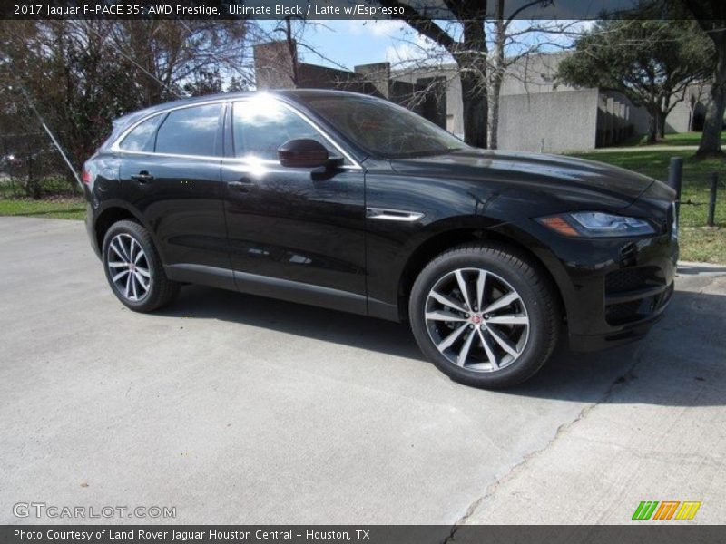 Ultimate Black / Latte w/Espresso 2017 Jaguar F-PACE 35t AWD Prestige