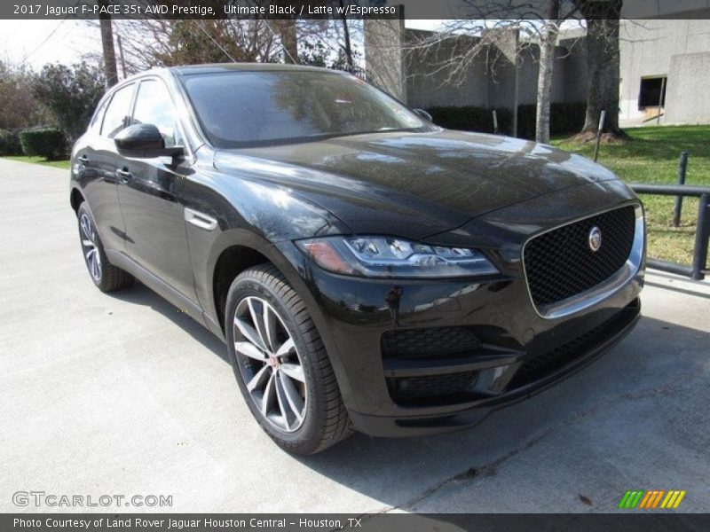 Ultimate Black / Latte w/Espresso 2017 Jaguar F-PACE 35t AWD Prestige