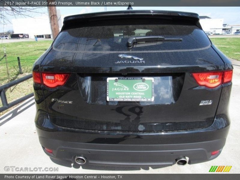 Ultimate Black / Latte w/Espresso 2017 Jaguar F-PACE 35t AWD Prestige
