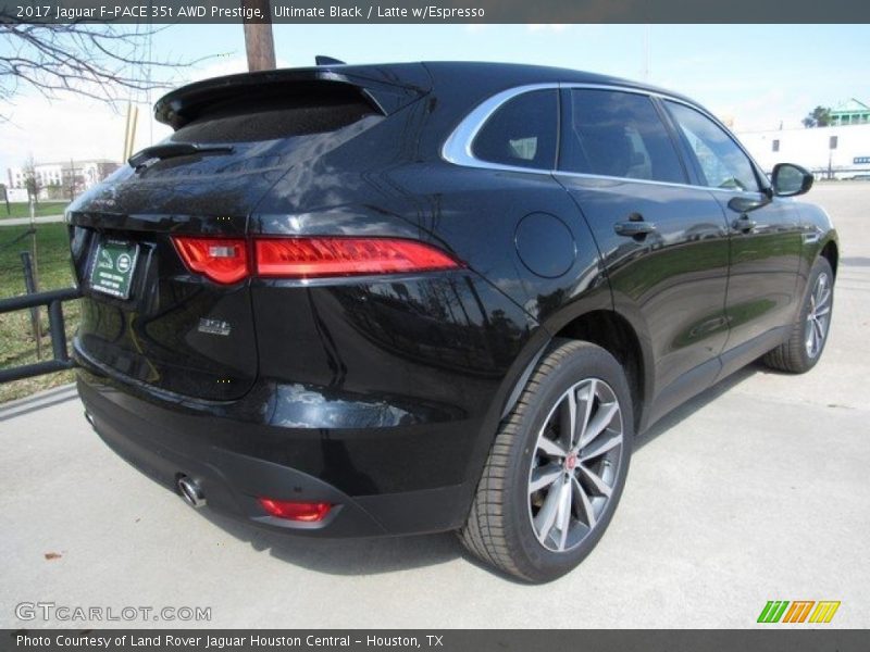Ultimate Black / Latte w/Espresso 2017 Jaguar F-PACE 35t AWD Prestige