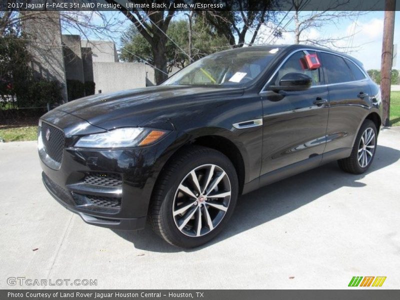 Ultimate Black / Latte w/Espresso 2017 Jaguar F-PACE 35t AWD Prestige