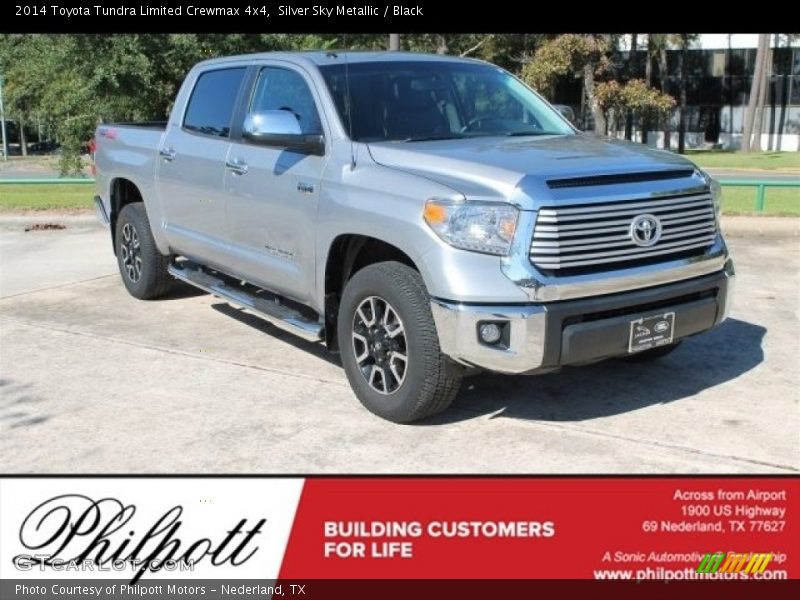Silver Sky Metallic / Black 2014 Toyota Tundra Limited Crewmax 4x4