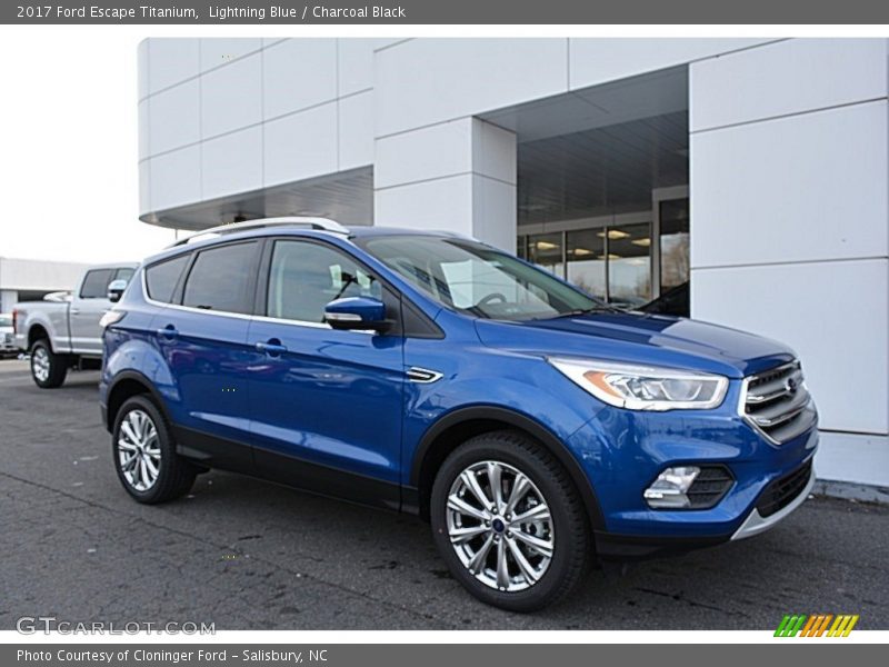 Lightning Blue / Charcoal Black 2017 Ford Escape Titanium