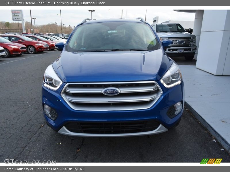 Lightning Blue / Charcoal Black 2017 Ford Escape Titanium
