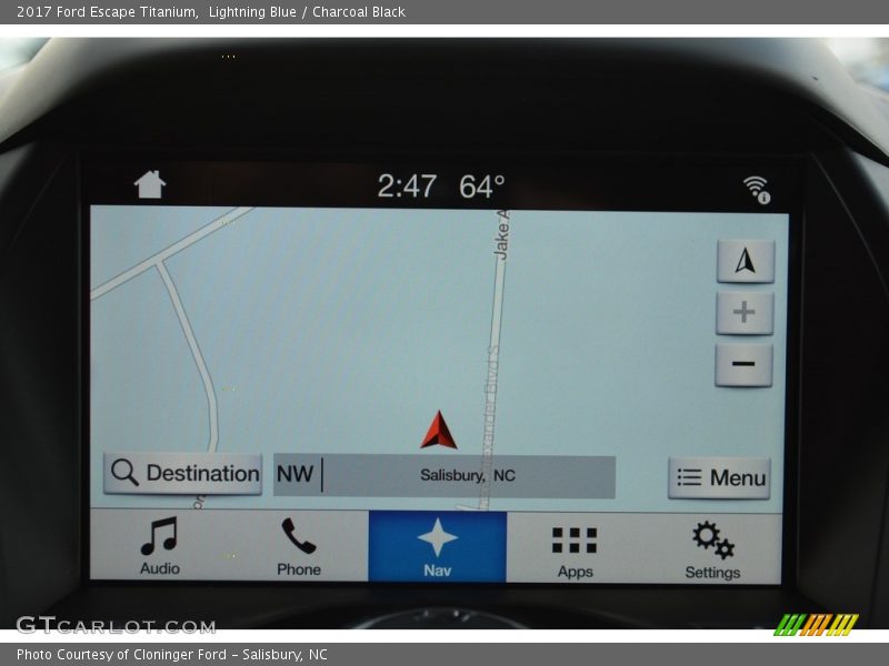 Lightning Blue / Charcoal Black 2017 Ford Escape Titanium