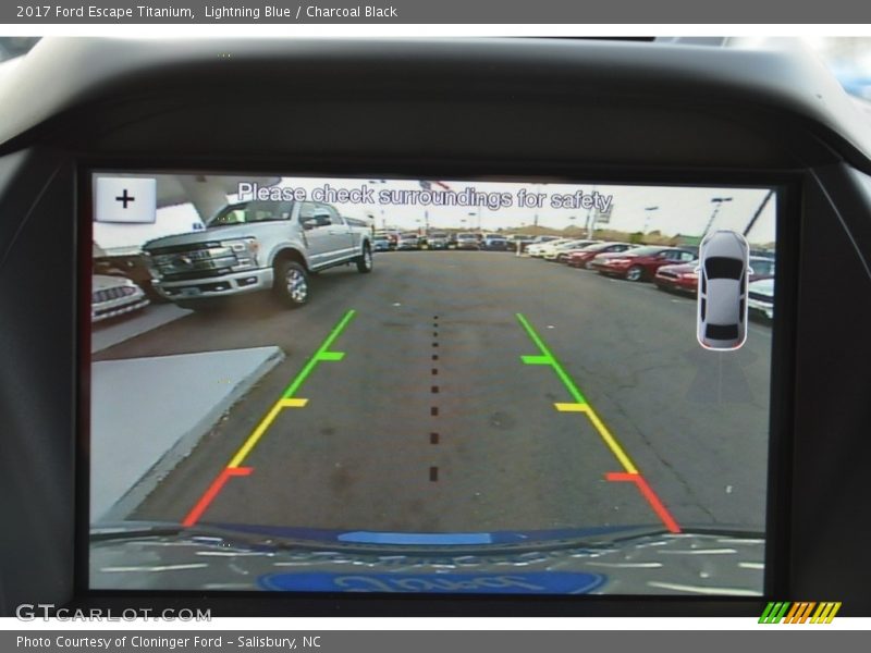 Lightning Blue / Charcoal Black 2017 Ford Escape Titanium