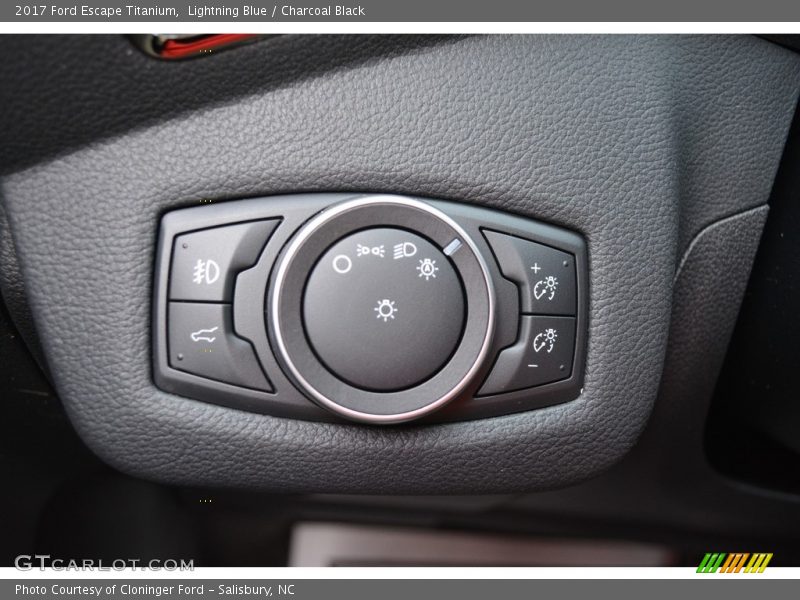 Lightning Blue / Charcoal Black 2017 Ford Escape Titanium