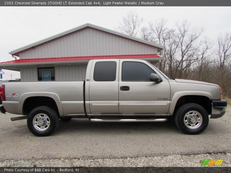 Light Pewter Metallic / Medium Gray 2003 Chevrolet Silverado 2500HD LT Extended Cab 4x4