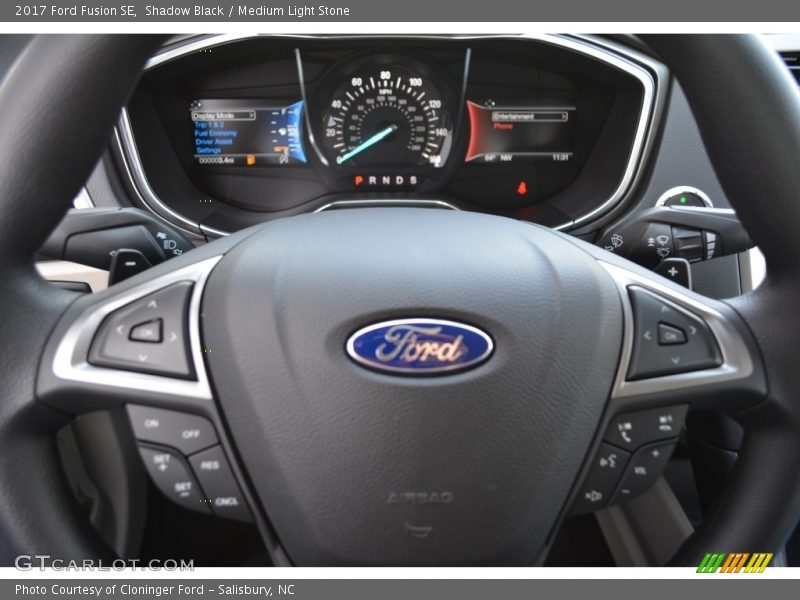 Shadow Black / Medium Light Stone 2017 Ford Fusion SE